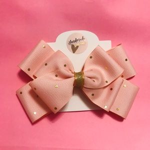 Pink and Gold Bow 🎀